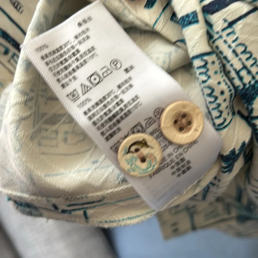 Tommy Bahama Men's 100% Silk Button Up Vacation Shirt XL - Picture 6 of 12